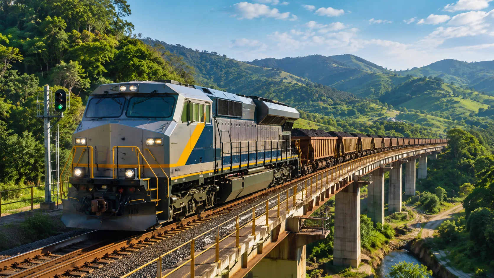 Novas locomotivas da Vale modernizam ferrovias
