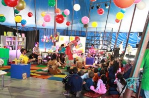 Sarau 'É o Bicho!': Participação do público infantil declamando poemas