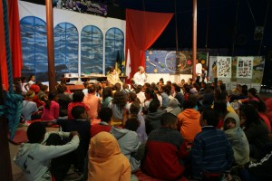 Durante o encontro Amigos da Escola.